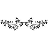 Decoração De Parede Hotop Metal Tree Leaf Vine Olive Branch X2 Black