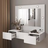 Penteadeira Camarim Lux Lux Suspensa Sofia 3 Gavetas C/ Led Branco