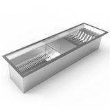 Escorredor De Embutir Saro Inox 76cm Com 4 Modulos Cl65