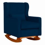 Poltrona De Descanso Com Balanço Leitura E Amamentar Aurora Suede
