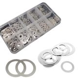 Kit 500 Arruelas Ultra Finas Plana 0,2mm Inox M3 M4 M5 M6 M8