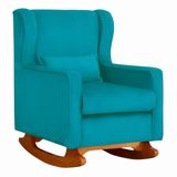 Poltrona De Descanso Com Balanço Leitura E Amamentar Aurora Suede