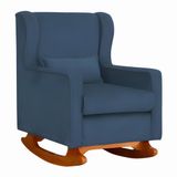 Poltrona De Descanso Com Balanço Leitura E Amamentar Aurora Suede