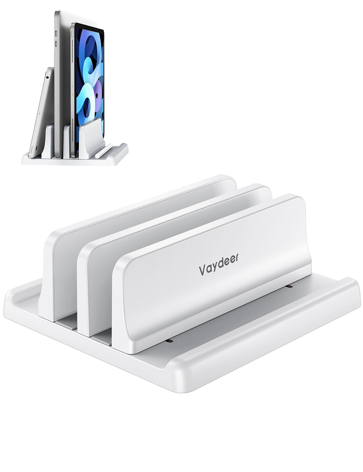 Suporte Vertical Para Laptop Vaydeer Para Mesa De Plástico Branco