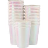 Copos De Festa Descartáveis Juvale Iridescent Foil Paper 360ml, Pacote Com 36