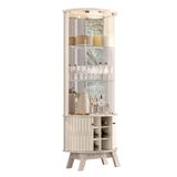 Cristaleira Com Espelho Marina - 7 Decor Calacata E Off White