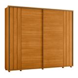 Guarda-roupa Casal Dalí Ripado Com Escada 2 Portas 8 Gavetas - 7 Decor Cinamomo E Off White