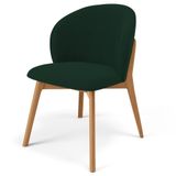 Cadeira De Jantar E Estar Living Estofada Mia L02 Suede Verde Musgo - Lyam Decor