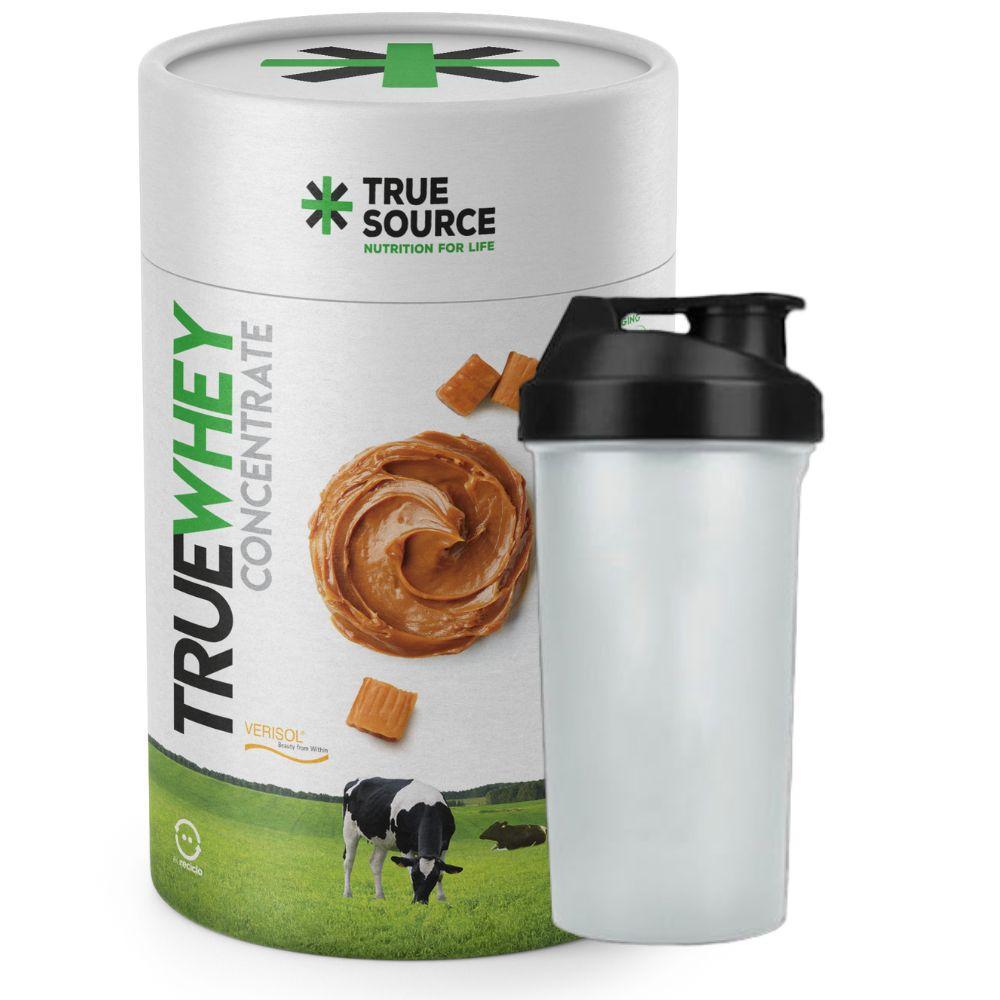 Whey Concentrado Doce Leite 900g Coqueteleira True Source