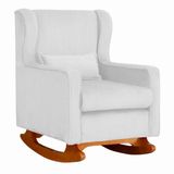 Poltrona De Descanso Com Balanço Leitura E Amamentar Aurora Suede