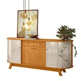 Buffet Aparador Para Sala Mônaco - 7 Decor Cinamomo E Off White