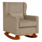 Poltrona De Descanso Com Balanço Leitura E Amamentar Aurora Suede