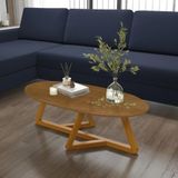 Mesa De Centro Sala De Estar Vintage Oval Nature