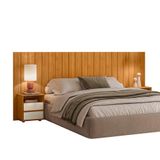 Cabeceira Casal Extensível Frida Com 2 Mesas De Apoio - 7 Decor Cinamomo E Off White