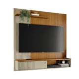 Painel Bancada Suspensa Para Tv 60 Polegadas Aurora - 7 Decor Cumaru E Opala