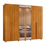 Guarda-roupa Casal Volpi Ripado 6 Portas 6 Gavetas 2 Portas C/ Espelho - 7 Decor Cinamomo