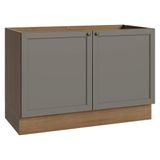 Balcão Gabinete De Pia 120 Cm (sem Tampo) Rustic/cinza Vik Madesa Rustic/cinza
