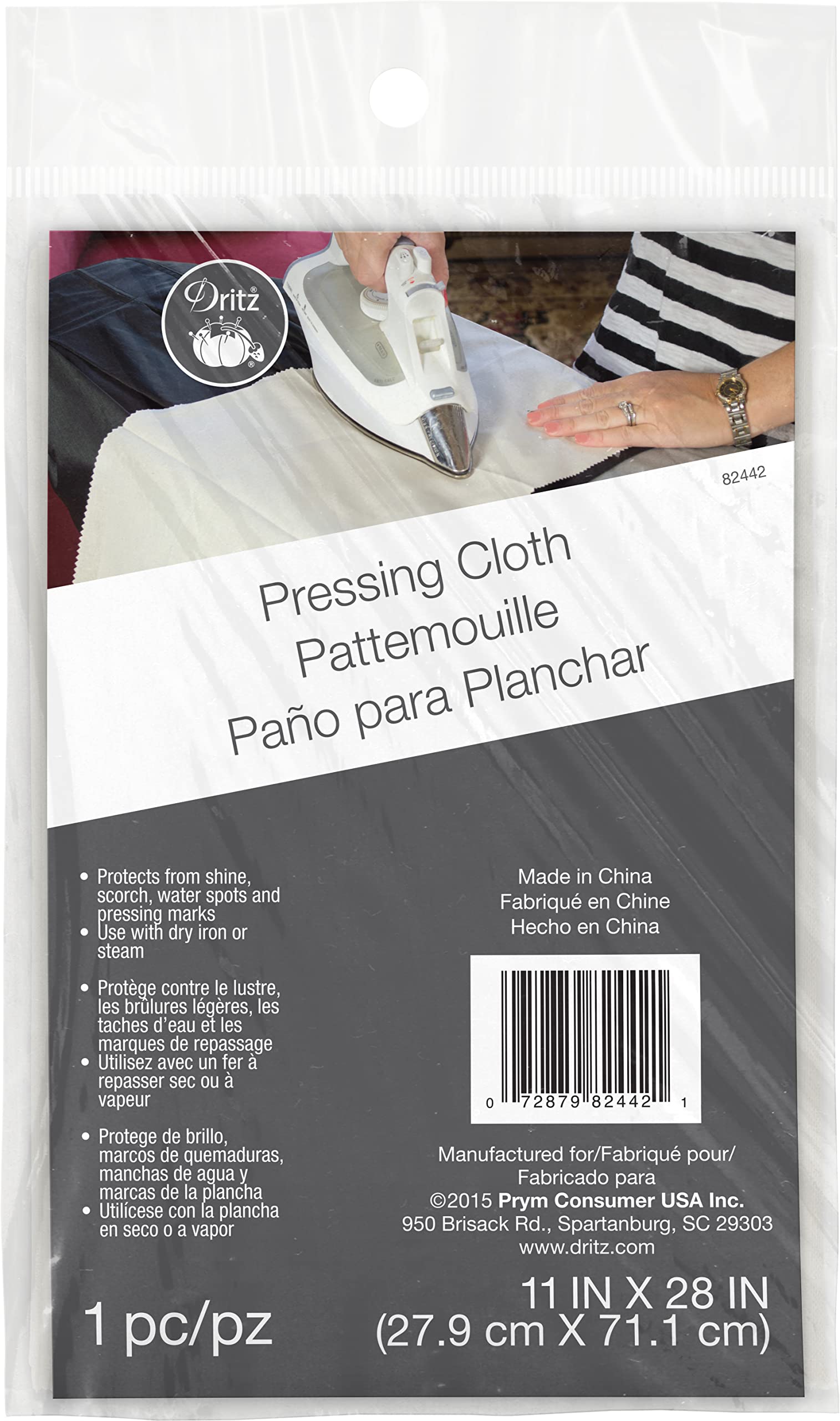 Pano De Prensagem Dritz Clothing Care 82442 28 Pés X 11 Polegadas Branco