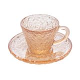 Xícara De Café Com Pires 70ml Petra - Lyor Âmbar Espelhado