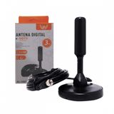 Antena Digital Hdtv 3 Metros Base Magnética 5dbi Altomex