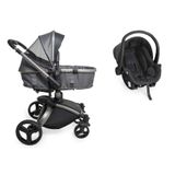 Carrinho Galzerano Vulkan Silver Com Bebe Conforto Preto