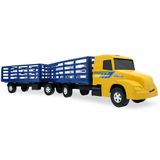 Caminhao Roda Livre Super Bitrem Carga Viva Azul Usual Brinquedos