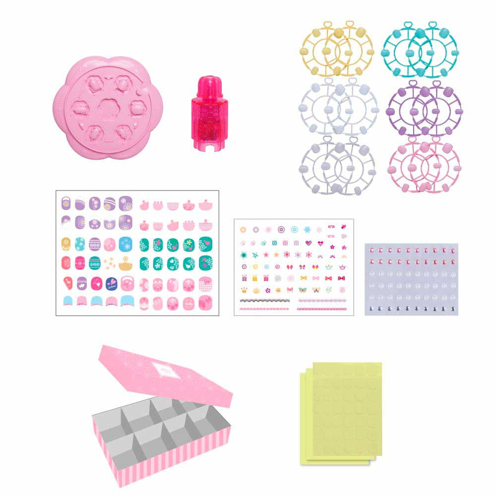 Kit Manicure Infantil Fashion Unha Mania Adesivos Dm Toys