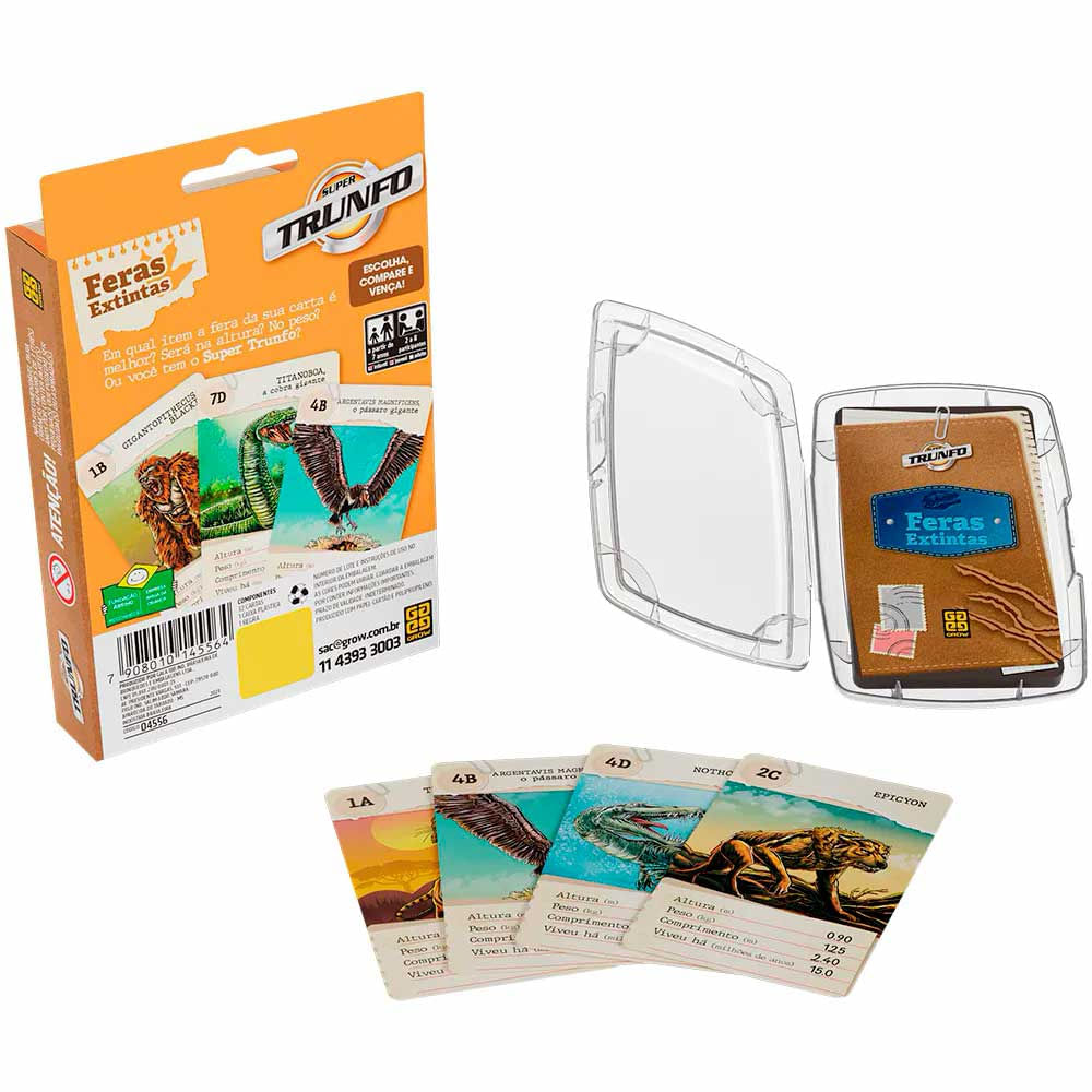 Jogo De Cartas Super Trunfo Feras Extintas Grow
