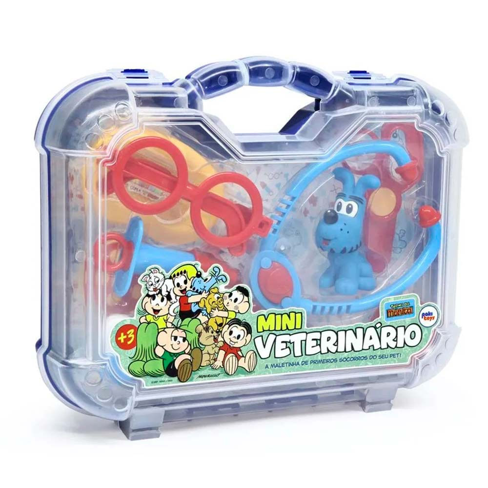 Kit Medico Infantil Mini Veterinario Maleta 11 Pecas Pakitoys