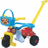 Triciclo Infantil Com Empurrador Tico Tico Pic Nic Azul Magic Toys