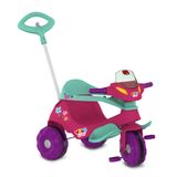 Triciclo Infantil Passeio E Pedal Velobaby G2 Rosa Bandeirante