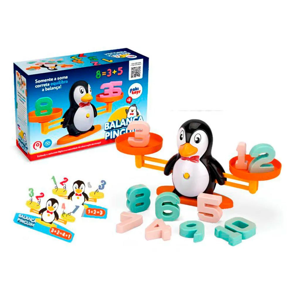 Jogo De Raciocinio Balanca Pinguim 26 Pecas Pakitoys