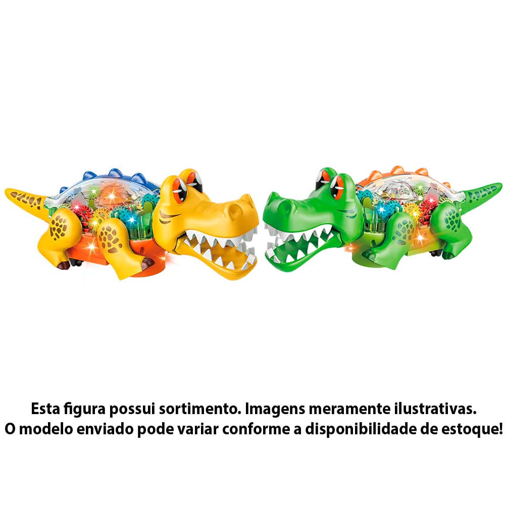 Figura Eletronica Bate E Volta Crocodilo Park Sortido Dm Toys