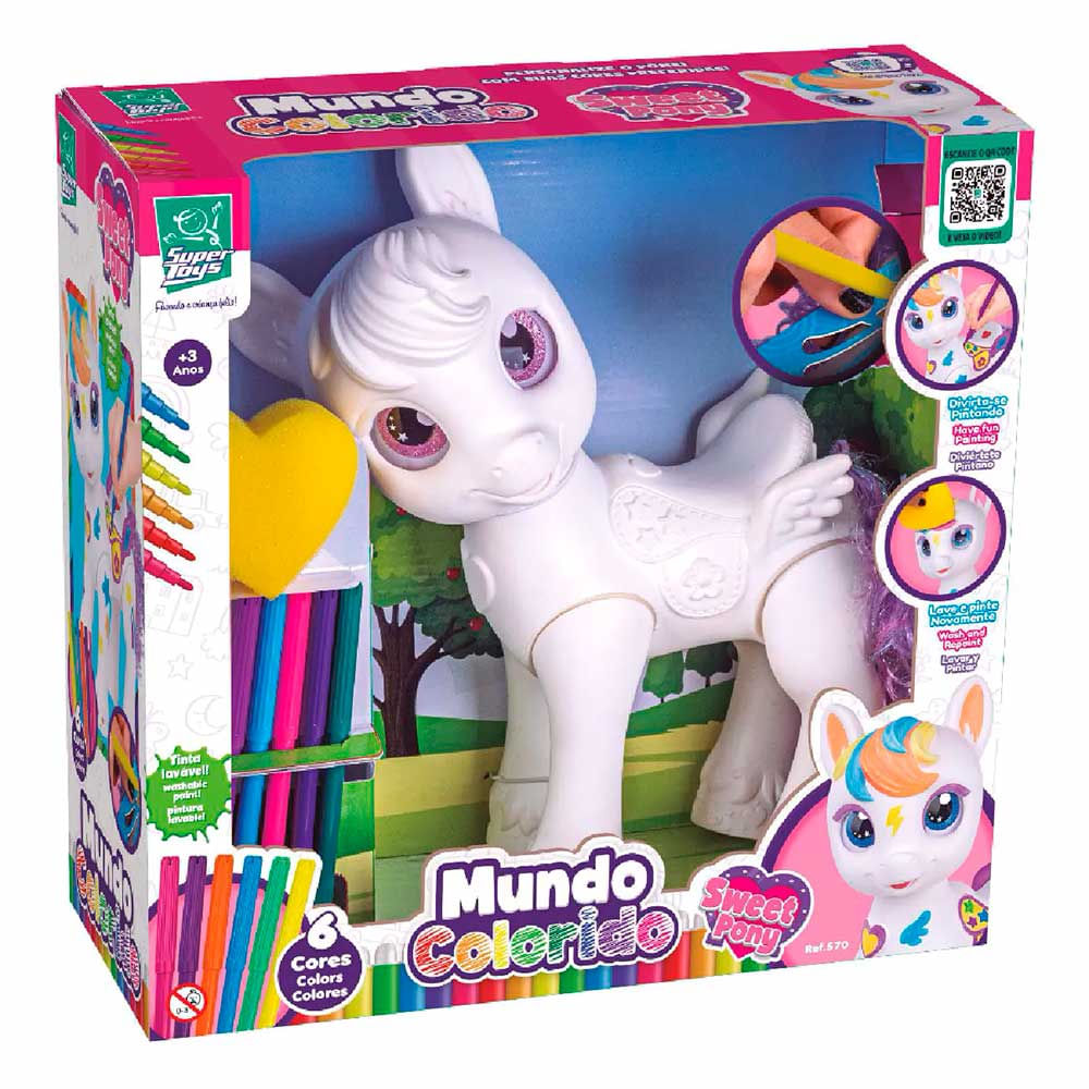 Figura De Pintar Mundo Colorido Sweet Pony Super Toys
