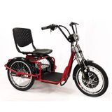 Triciclo Eletrico 800w Freio A Disco Com Re Farol E Alarme Fox Vermelho Duos Bike