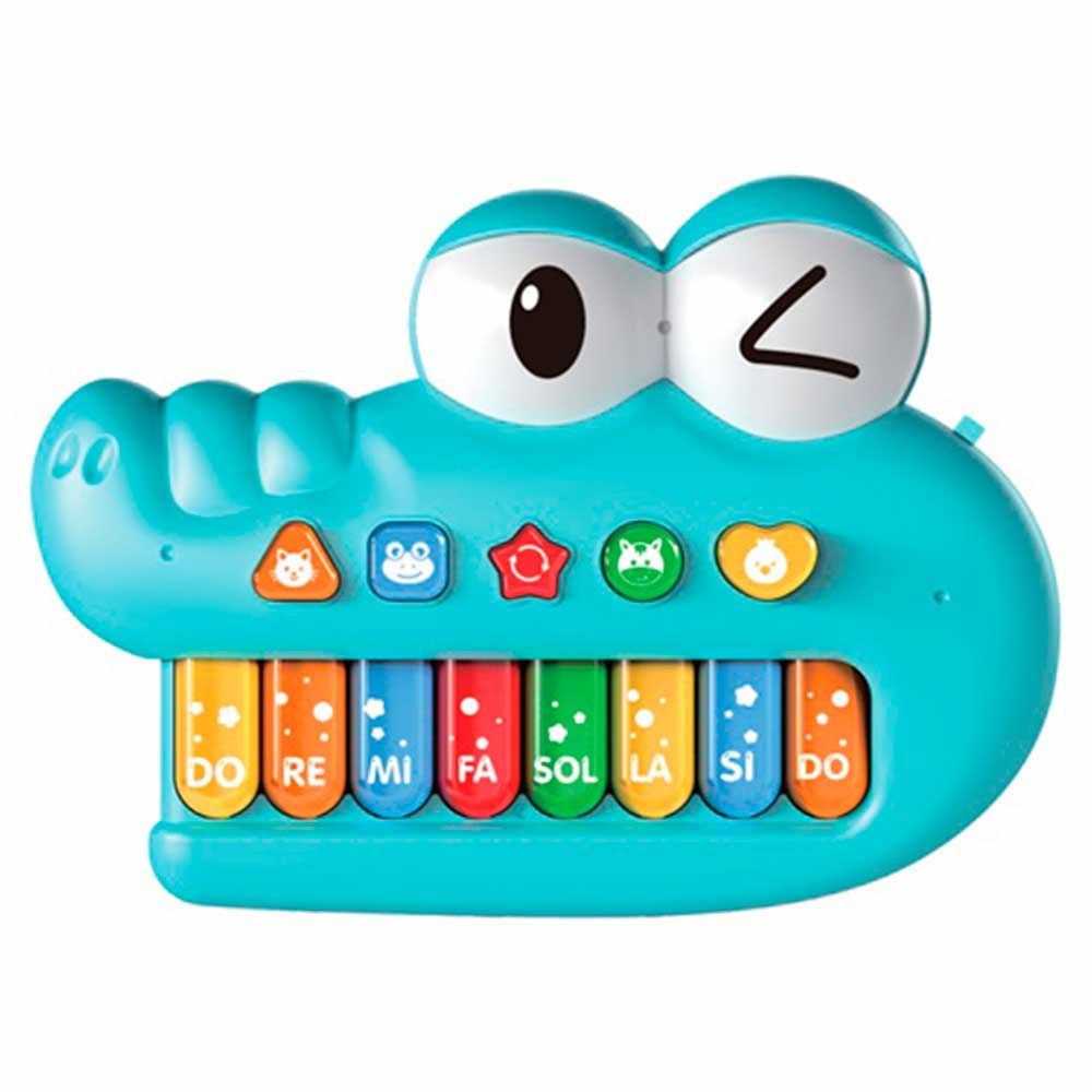 Pianinho Infantil Musical Crocodilo Braskit