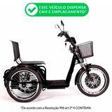 Triciclo Eletrico Village Pam Cesta 800w Preto Plug And Move