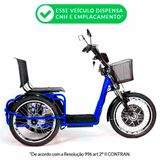 Triciclo Eletrico Village Pam Cesta 800w Azul Plug And Move