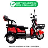 Triciclo Eletrico Smart Pam 800w 48v 25ah Vermelho Plug And Move