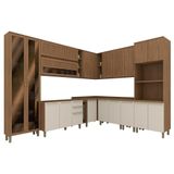 Cozinha Modulada Requinte 10 Peças Com Torre Quente 2 Fornos Nature/areia - Móveis Henn Nature/areia