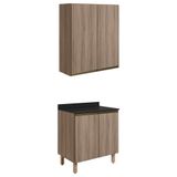 Armario Aereo Balcao 2 Portas 70cm Mdf Kali Nicioli Carvalho Toq