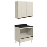 Armario Aereo Balcao Forno 80cm Mdf Kali Nicioli Bianco Toq