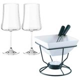 Aparelho De Fondue E Taças De Vinho 460ml Pleasure Bruges