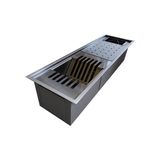Calha Úmida Gourmet Escorredor Cozinha 60x19 Aço Inox Preto