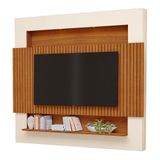 Painel Home Suspenso Riviera Ripado Freijó-off White Para Tv Até 75? - Móveis Luapa Freijó-off White