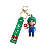 Chaveiro 3d Personagem Luigi Com Mosquetão Mario Bros