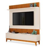 Estante Home Theater Antalya Freijó-off White Para Tv Até 75- Móveis Luapa Freijó-off White