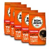 Café Bom Jesus Tradicional Moído Kit 5 Pacotes De 500g Cada