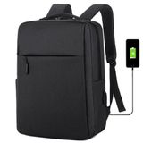 Mochila Bolsa Slim Unissex Para Notebook Saída Usb Escola Faculdade Passeio Viagem Preto