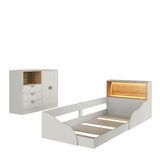 Quarto Infantil Com Cama Solteiro Com Iluminação Led Montessoriano Lille Arenas